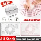 Reusable Non-Stick Silicone Baking Mat Sheet Rolling Tray Pastry Bakeware Large