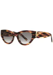 Saint Laurent Round Cat-eye Sunglasses - Brown Havana ONE SIZE