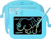 12 Inch LCD Writing Tablet Doodle Board Blue Elephants Toddler Toys Colorful Drawing Pad for 3-8 Year Old Educational Kid Toys as Christmas Birthday Gift