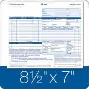 ABFGT3870 Auto Repair Order, 3-Part, Carbonless, 50/PK