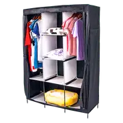 Large Portable Clothes Closet Canvas Wardrobe Storage Organizer with Shelves