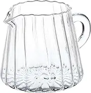 Healvian Glass Milk Pitcher Fine Craftsmanship High Borosilicate Material Versatile Use for Tea Coffee