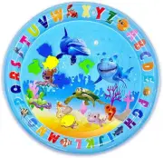 Pet Water Sensory Play Mat for Cats, 65 X 65Cm, Floating Toy (Ocean Themed)