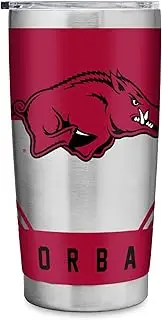 Rico Industries NCAA LSU Tigers 20oz Stainless Steel Tumbler with Lid - Great for Coffee, Tea, Water or Cocktails