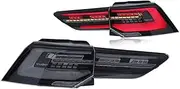 Car Lights LED Taillights Assembly ，Compatible With VW Golf 8 MK8 2020 2021 2022 DRL Dynamic Rear Lamps Sequential Turn Signal(Smoke)