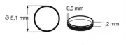 Fleischmann N Scale 948001 Traction Tires 10pcs set 5.1mm width 1.2mm