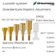 5Pcs 1.0-5.0mm GH Overdenture Implant Locat0r System Abutment For Straumann NC