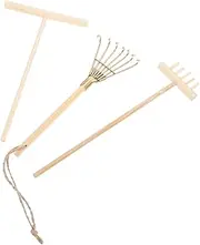 3pcs Sand Art Craft Kit Bamboo Rake Set for Rake Smoothing Tool Mini Rake Zen Micro Decorati