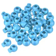 Cord Locks, 30 Pack Ball Spring Toggle Stopper, Lake Blue