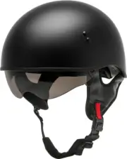 GMAX® HH-65 Naked Matte Black Half Shell Helmet w/ 2 Detachable Sun Shields DOT