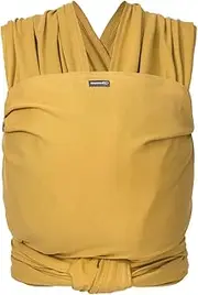 Hoppediz Elastic Baby Sling - for Newborns from Birth (2-9 kg) - Organic Cotton - Curry 5.40 m