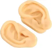 Sluffs Soft Silicone Ear Model, Soft Silicone Ear Model Fake Ear Display Sample Ear Display Earrings Sample for Study Practice Teaching Tools Props Jewelry Display Earrings ﻿