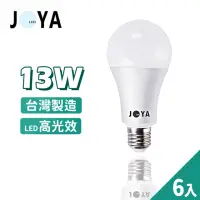 在飛比找momo購物網優惠-【JOYA LED】台灣製造 13W LED燈泡 6入裝(C