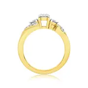 Luminesce Lab Grown 9ct Yellow Gold 3/4 Carat Diamond Solitaire Fancy Ring, M