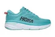 Hoka One One Women's Bondi 7 Running Shoe (Aquarelle/Eggshell Blue)
