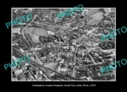 OLD POSTCARD SIZE PHOTO CHELMSFORD ENGLAND, AERIAL VIEW OF THE TOWN c1953 1