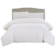 White Soft Quilt/Duvet/Doona Cover Set Single/D/Queen/King/Super King Size Bed