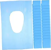 DECORNIJIA 60pcs Disposable Toilet Seat Covers Cushions 40cm x 60cm Blue Easy to Carry Sanitary for Public Restrooms