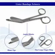 Surgical Bandage Scissors Nurse EMT Paramedic One Large Finger Ring 5.5" Long