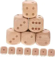 WHAMVOX Pcs Large Dices Dice Set Wooden Dice Props Safe Rounded Corners for Family Games DIY Numbered Cubes