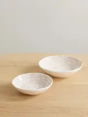 [Brunello Cucinelli] Brunello Cucinelli - Set Of Two Glazed Ceramic Bowls - Off-white - One size One size Off-white