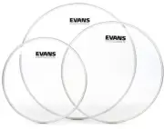 Evans G1 Clear 3-piece Tom Pack - 10/12/14 inch (5-pack) Bundle