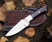 Large Hunting Damascus Knife Sharp Fixed Blade Camping Military Outdoor Survival