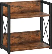 Giikin Counter Shelf Organizer, 2 Tier Kitchen Spice Rack for Countertop, Wood C
