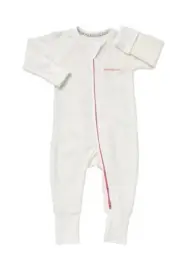 Bonds Baby Long Sleeve Zip Poodlette Wondersuit size 2 Colour White Pink