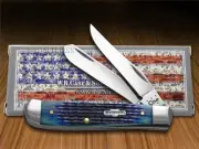 Case xx Knives Mini Trapper Rogers Corn Cob Jigged Blue Bone 02838