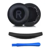 For JBL TUNE 600BTNC/660NC 1 Pair Headset Ear Pads Protein Leather Cushions with Headband and Crowbar