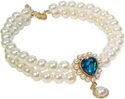 STARTIST Pet Pearl Necklace Adjustable Dress up Dog Collar Necklaces Pet Puppy Jewelry, M