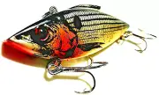 Rare Bill Lewis Rat-L-Trap 1/2 oz.Black & Chrome Shad 3-in Lipless Fishing Lure