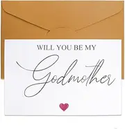 Godmother Proposal Gift Card for Godmom God Mother Mothers Day Cards for Aunt Aunty God Mother Proposal Gifts for Women Godmom Godmothers Day Cards for Godmommy Auntie Will You Be My Godmother Card