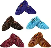 5 Pairs Non Slip Washable Reusable Shoe Covers Thickened Boot Covers for Household, Dust-free Workshop, House-cleaning