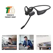 Open Ear Headphones with Mic, Bluetooth Headset with Microphone, AI Noise Can...