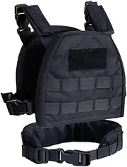 [OAREA] Outdoor Hunting Vests Kids Mini Airsoft Tactical Hunting Vest with Patrol Belt Vest XS/S for Kids 2-6 years