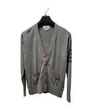 Thom Browne Button-Up Cardigan 1,2,3,4 light gray