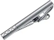 [KUHBDIE] Geometric Tie Clip Personalized Tie Clip Formal Tie Clip Tie Accessories Business Silver