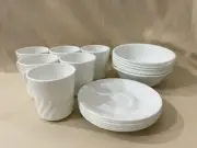 Corning Corelle White Set, 18 pieces, (A1394) Made In USA