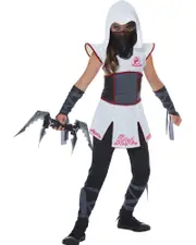 Fearless Ninja White Girls Costume