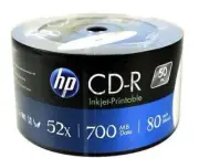 100 HP PREMIUM Blank CD-R - White Inkjet Full Hub Wide Printable 52X 700MB CD Di