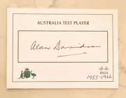 ALAN DAVIDSON CRICKET SIGNED IN PERSON AUSTRALIA TEST CARD BRADMAN ASHES