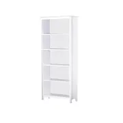 Maestro Furniture Beanca 5-Tier Bookcase Bookshelf Display Cabinet - Grey Oak & White