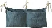 Bedside Diaper Caddy,Baby Diaper Bag Organizer Pouches - Space-Saving Crib Accessories for Toys Books Milk Bottles Tissues Wipes