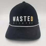 Wasted Weekend Travis Mathew Snapback Golf Hat Cap Black White FlexFit 110 NWT