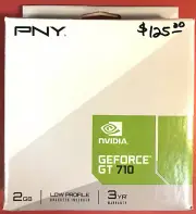 PNY NVIDIA GEFORCE GT 710 2GB DDR3 VGA/DVI/HDMI LOW PROFILE PCI-EXPRESS