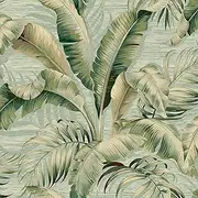 [Tommy Bahama] Palmiers Peel and Stick Wallpaper (Seamist)