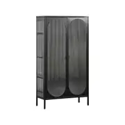 Cooper & Co. Eve 150cm Modern Large Metal Cabinet Black