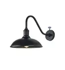11 Inch Outdoor Gooseneck Barn Light Dusk to Dawn, Classic Black Galvanized +...